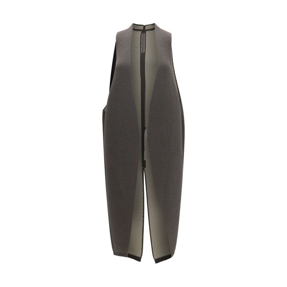 Rick Owens Women Long Wool And Shearling Vest